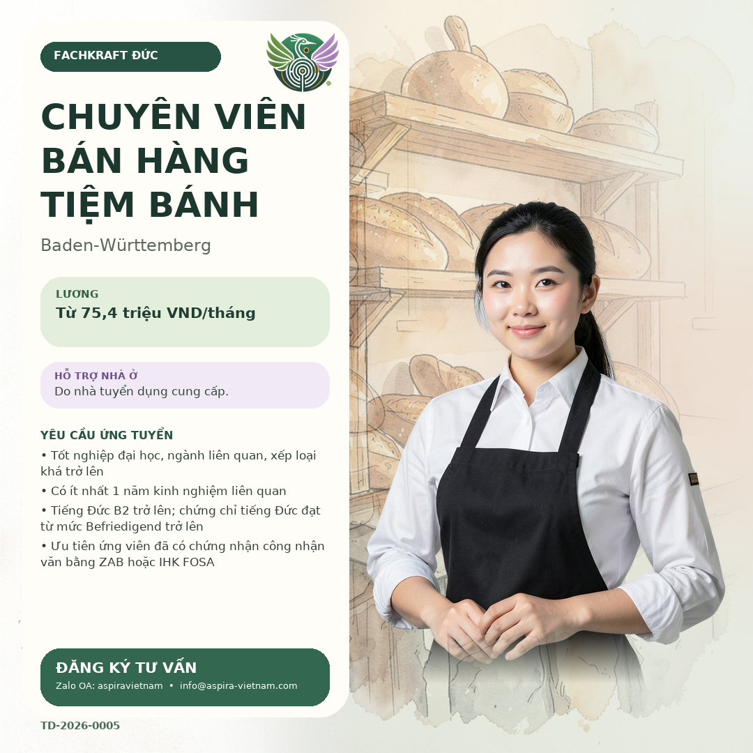 Banner tuyển dụng Bäckereifachverkäuferin tại Baden-Württemberg