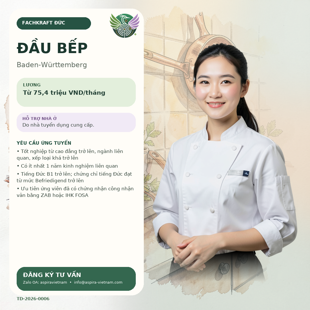 Banner tuyển dụng Köchin tại Baden-Württemberg